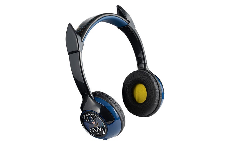 eKids Batman Kids Bluetooth Headphones with Microphone, Includes Aux Cord, Volume Reduced Foldable Headphones for School, Home, or Travel - Image 1