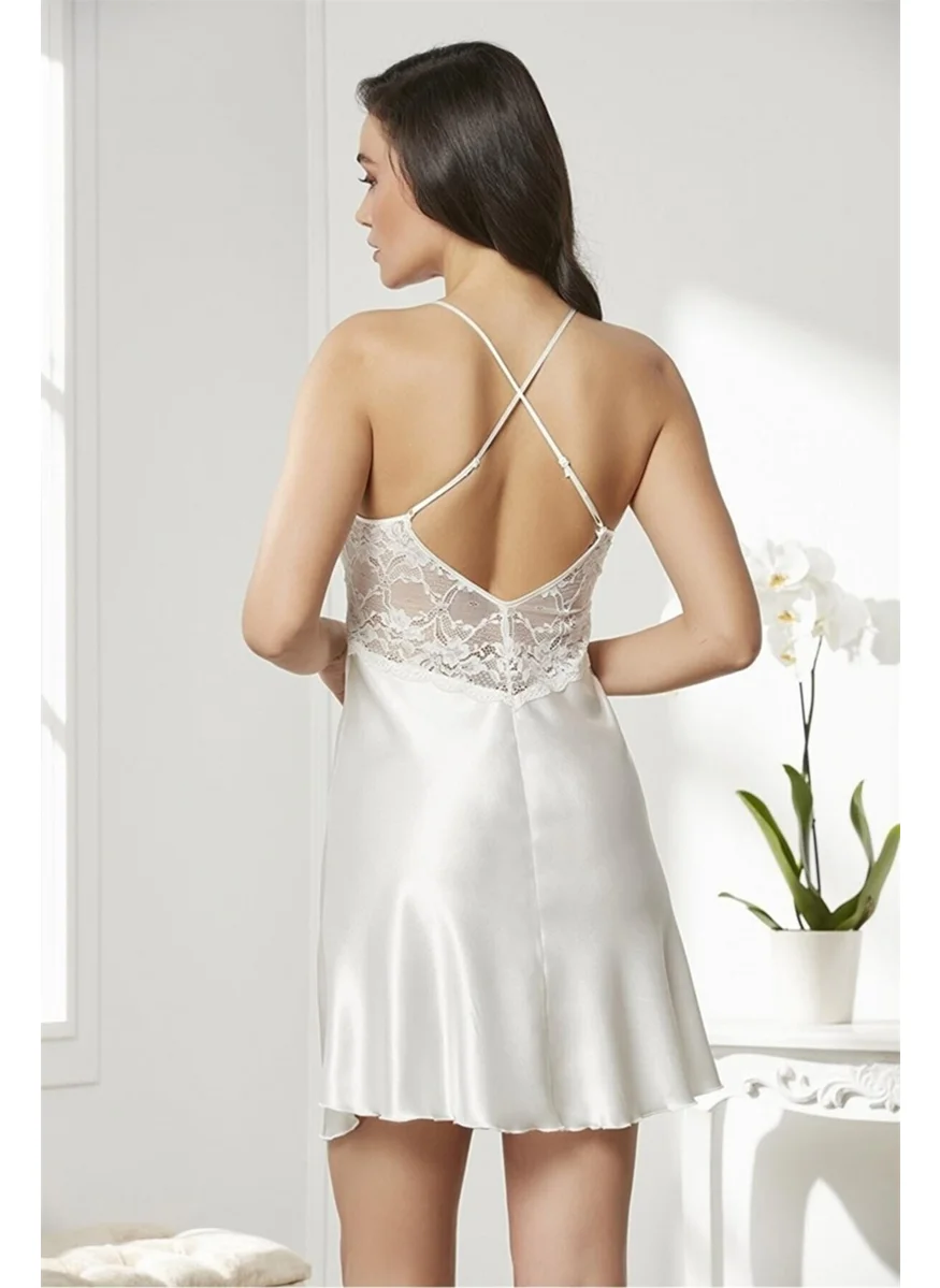بيير كاردان 7005 Dowry Lace Satin Set of 4 -Ecru