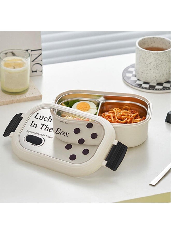 TYCOM Stainless Steel Lunch Box for Kid School Insulated Bento Lunch Box 2 Compartment Divided Lunch Containers with Lids Leakproof BFA Free Dishwasher Safe - Image 5