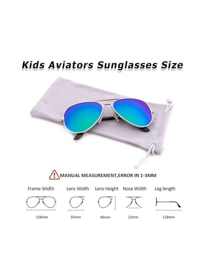 Oasisgalore Kids Aviator Sunglasses UV Protection Aviator Sunglasses for Little Girls Boys Age 2-9 - Image 5