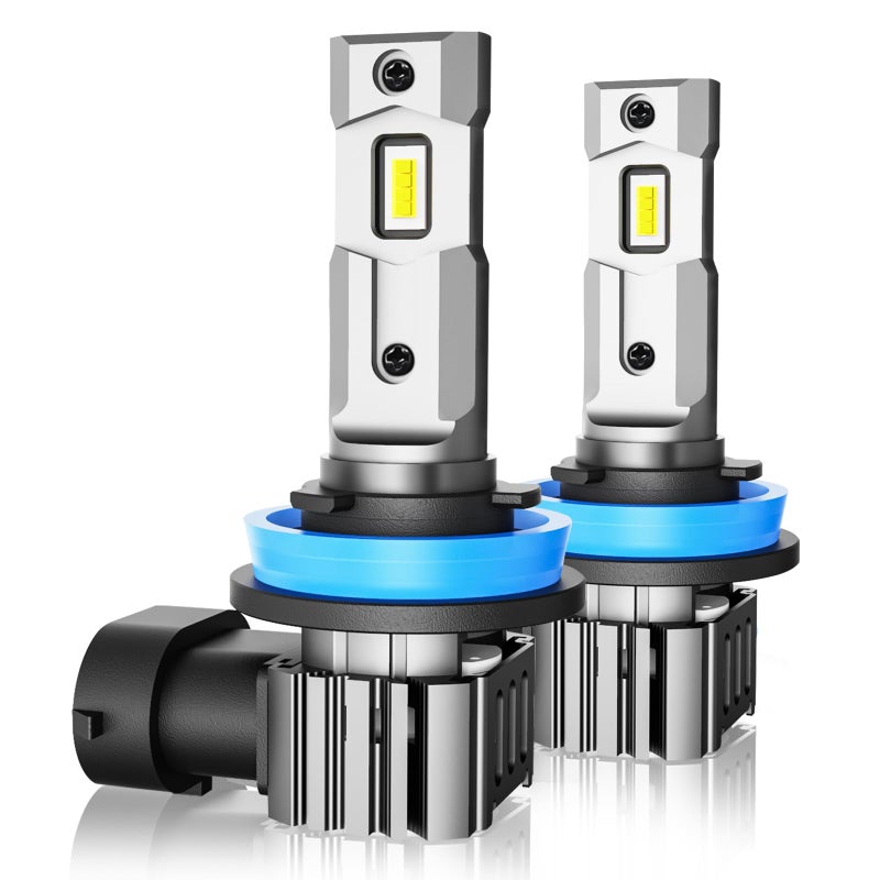 H11 Bulbs 60W 16000LM Fog Lights Super Bright Cool White Light Bulbs Plug Play Pack of 2