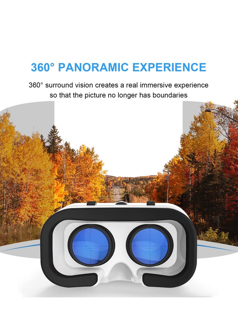 spa luxetique - VR Headset,3D VR Glasses Virtual Reality Headset for iPhone & Android with Controller, Compatible 4.7-6.5 inch, Adjustable Universal Virtual Reality Goggles for Kids & Adults - Image 1
