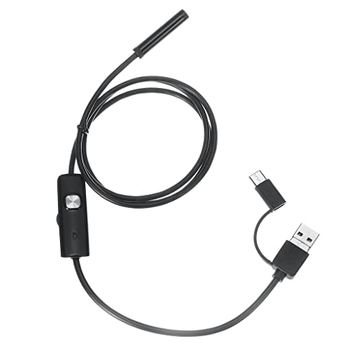 MatLogix 5.5mm/7mm 5 Meters Waterproof Mini Endoscope USB Wire Snake Tube Inspection Borescope Camera Compatible with Android Smartphone PC - Image 1