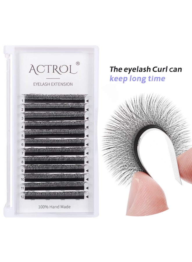 ACTROL 4D W Lashes Extensions Black 007mm D Curl 10mm Volume Individual YY Eyelashes Extension W Shaped Easy Fan Making Lashes - Image 4