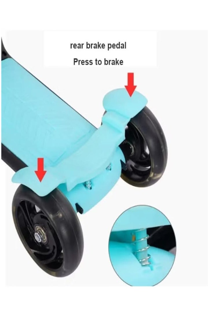 3-in-1 Convertible Tricycle and Scooter for Kids - Foldable Ride-On Toy with Adjustable Seat and Handlebar - Balance Bike, Tricycle and Kick Scooter in One - for Toddlers and Preschoolers (Blue)  - Image 2