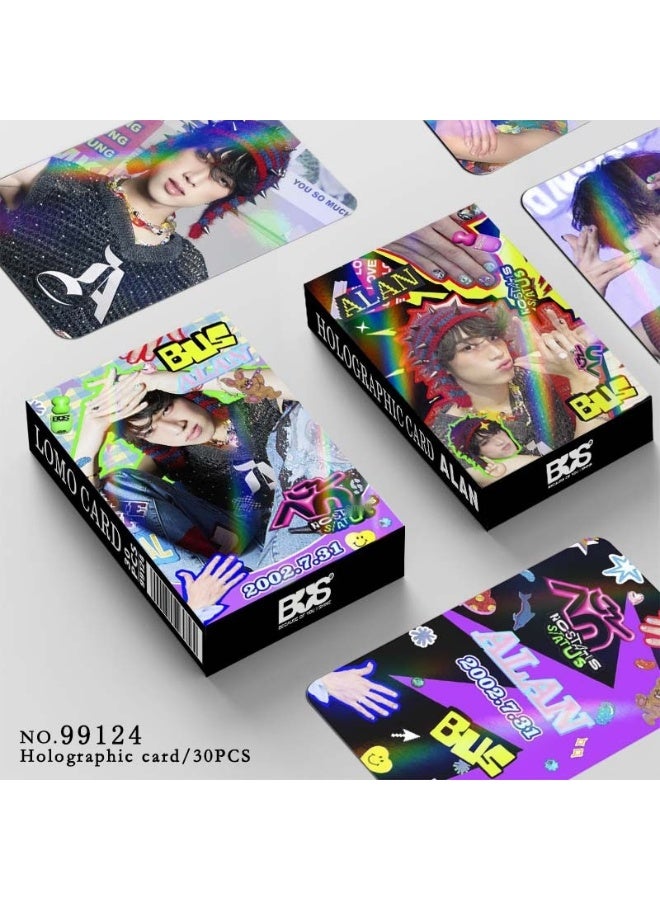 30 Laser Card Bus Single Aa Peemwasu Thai Nex Star Flash Card Lomo Card Holographic