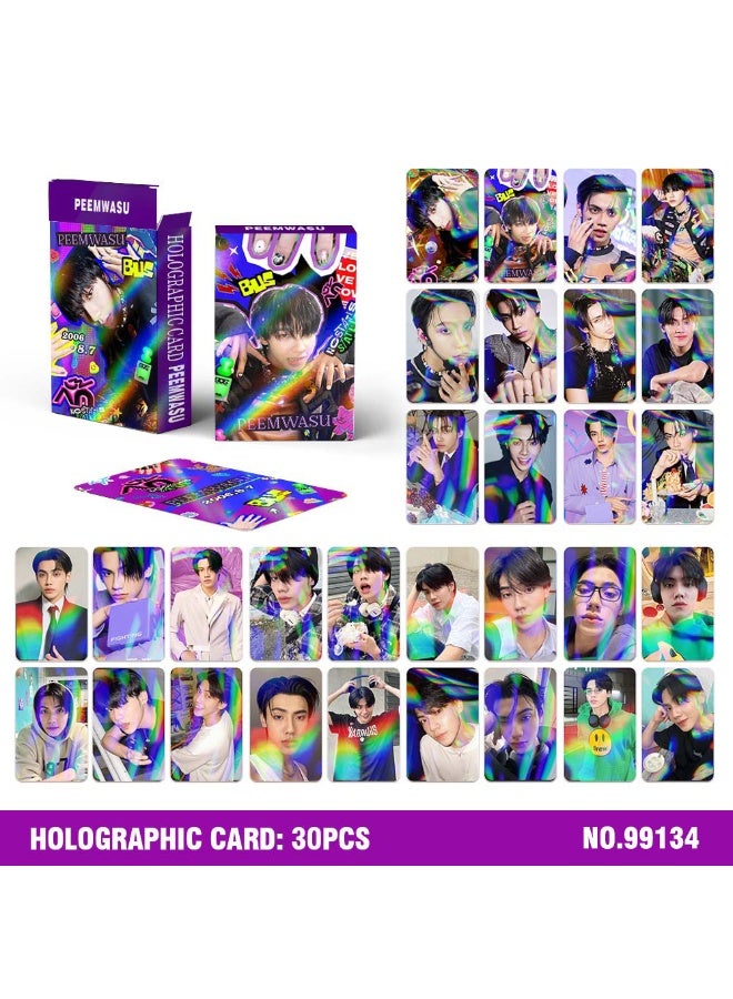 30 Laser Card Bus Single Aa Peemwasu Thai Nex Star Flash Card Lomo Card Holographic