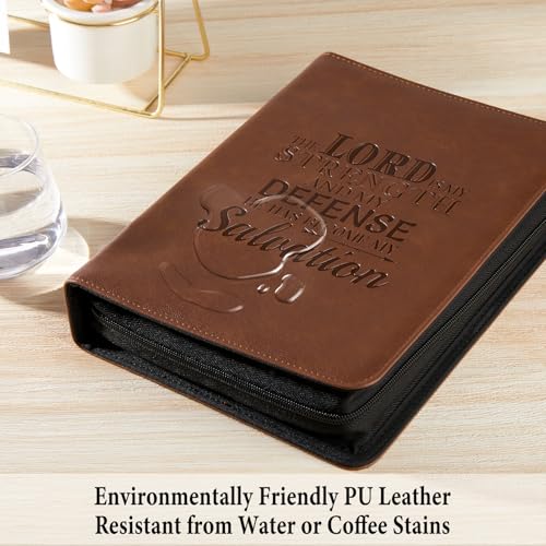 ICOSY Bible Cover Case for Women and Men, PU Leather Bible Bag Bible Study Supplies Accessories with Detachable Wrist Strap - Image 5