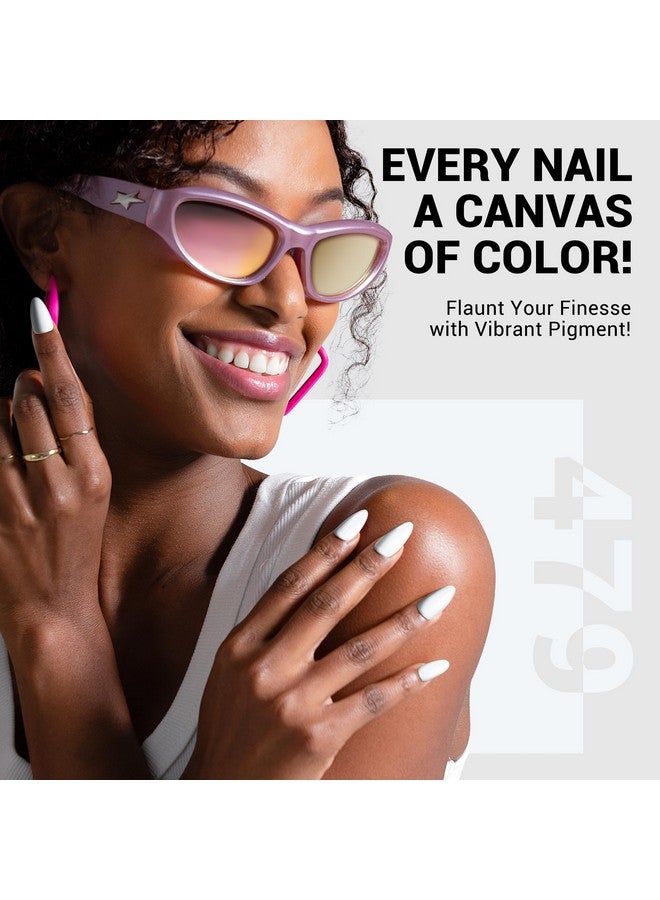 MelodySusie Thick White Gel Nail Polish,15ML Snow White Color Soak Off UV LED White Gel Polish Christmas Gift for Women Nail Art Manicure Salon DIY Nail Design Decoration at Home-479 - Image 5