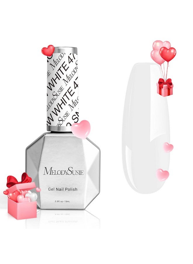 MelodySusie Thick White Gel Nail Polish,15ML Snow White Color Soak Off UV LED White Gel Polish Christmas Gift for Women Nail Art Manicure Salon DIY Nail Design Decoration at Home-479 - Image 1