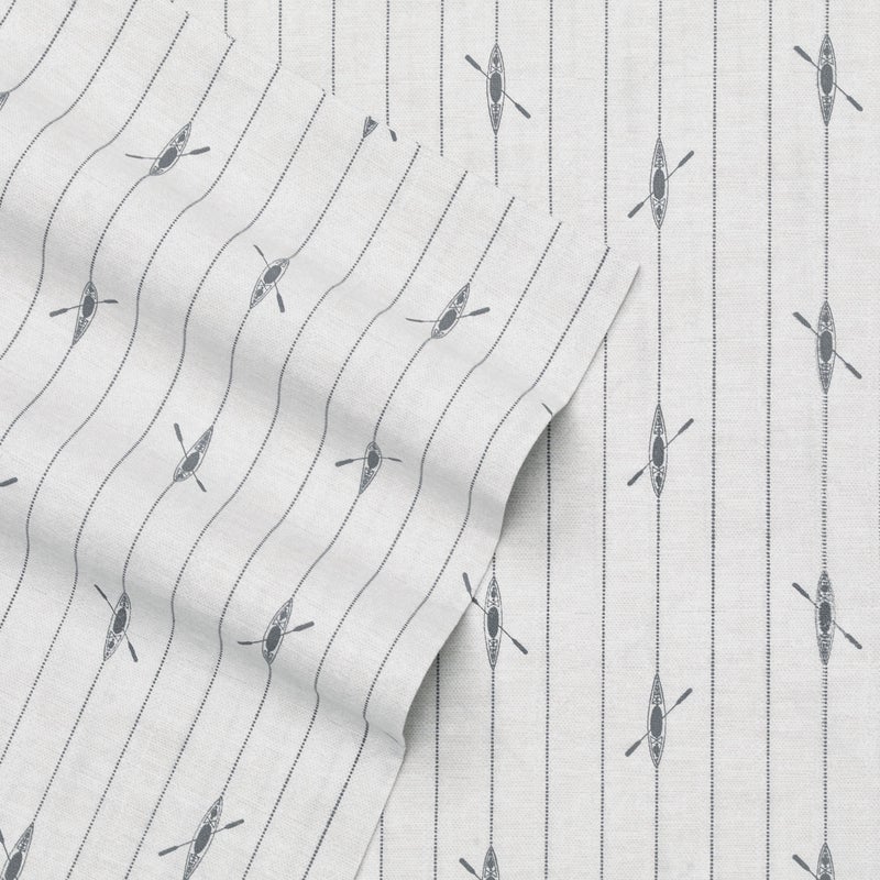 Eddie Bauer Eddie Bauer - Twin Sheets  Cotton Percale Bedding Set  Crisp & Cool Home Decor  Dorm Room Essentials (Downstream  Twin)  - Image 2
