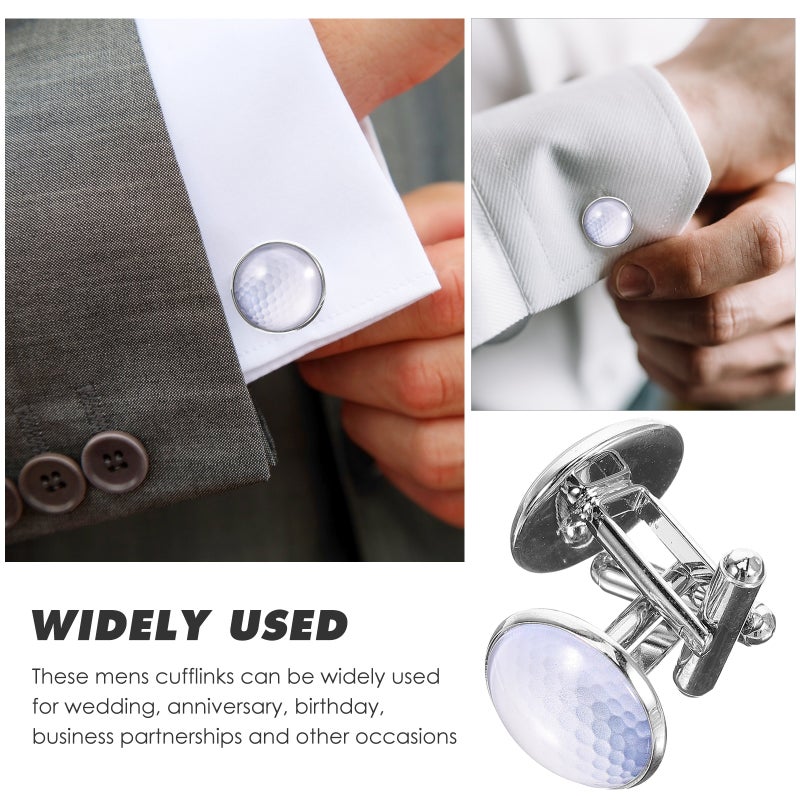 1 Pair Suit Links Shirt Golf Shape Small Links For Women Men - Image 2