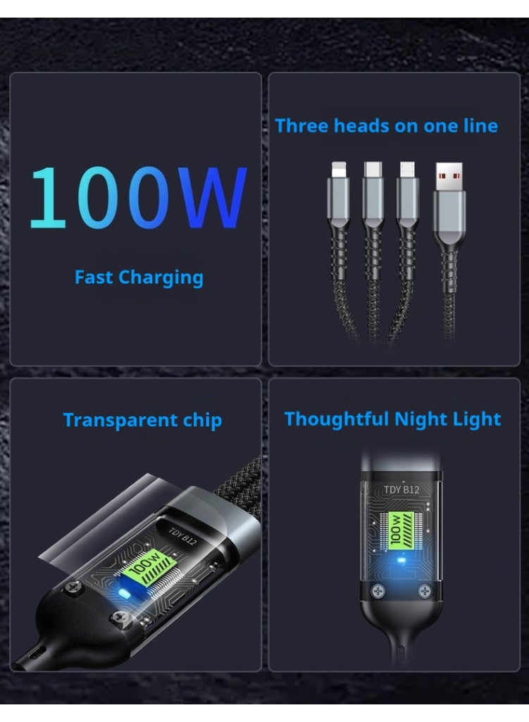 130W Super Fast Dual-Port Car Charger with 100W 3-in-1 Cable – PD 100W for Laptop & USB-A 30W, Intelligent Voltage Regulation for All Vehicles 12V-24V - Image 4