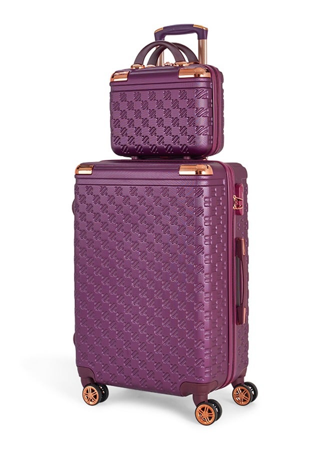 ليمرا طقم شنط سفر مكون من 5 حقائب أمتعة بـ 4 عجلات بتصميم حديث عنابي - Image 2