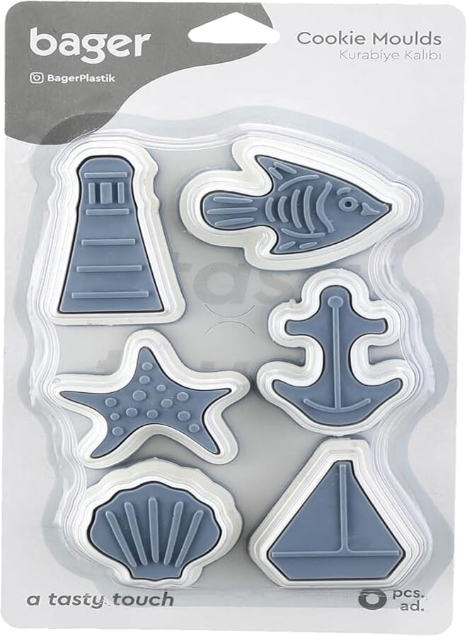 Bager Cookie Mould, Blue