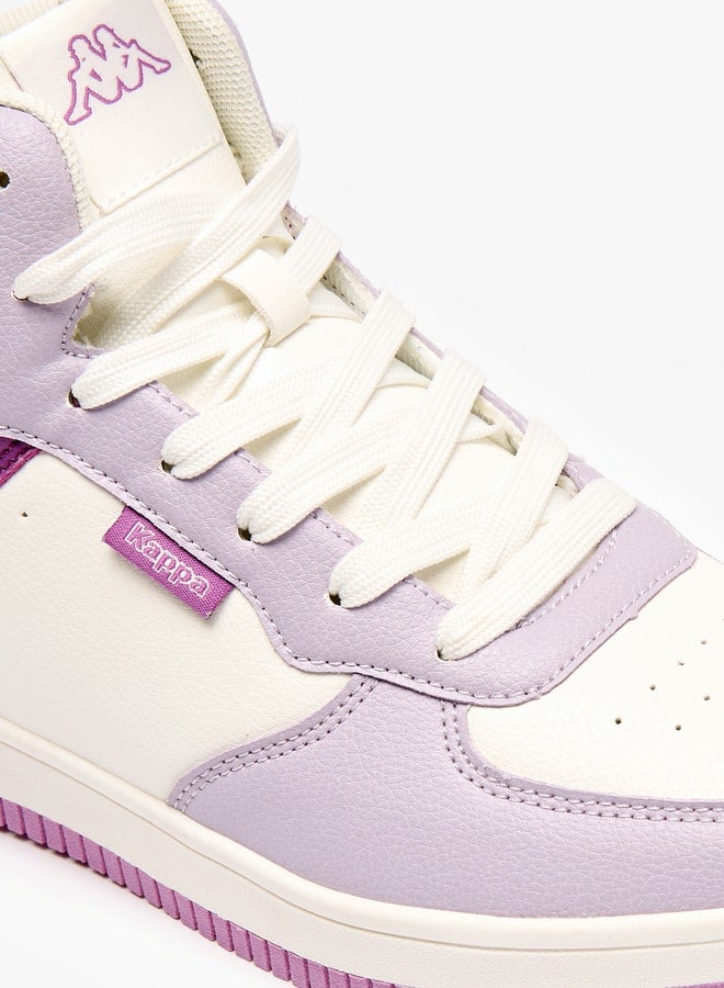 Kappa Women's Panelled High Top Sneakers with Lace-Up Closure  - Image 5