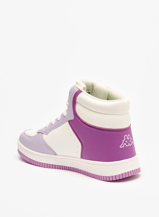 Kappa Women's Panelled High Top Sneakers with Lace-Up Closure  - Image 2
