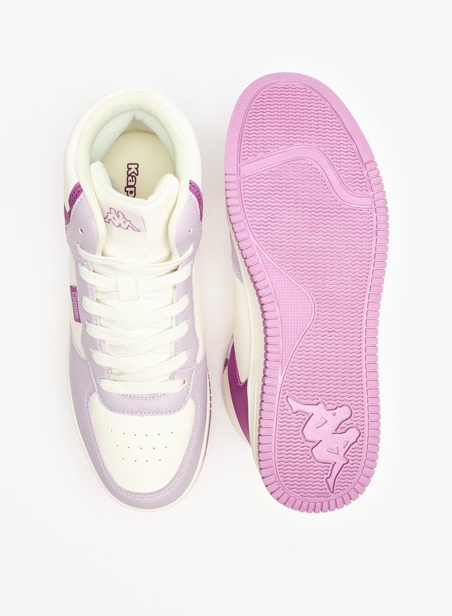 Kappa Women's Panelled High Top Sneakers with Lace-Up Closure  - Image 4