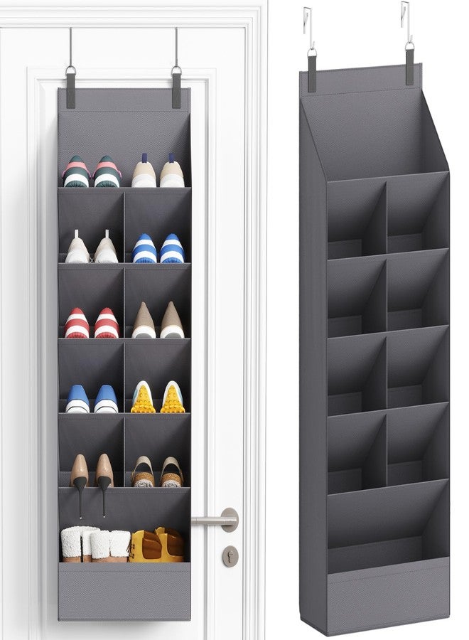 Lifewit Over the Door Shoe Organizers, 1 Pack Hanging Shoe Rack with 11 Pockets, 5 Layers Shoe Holder for Closet Door Storage Includes Boots, Toys, Water Bottles, Daily Necessities, Grey - Image 1