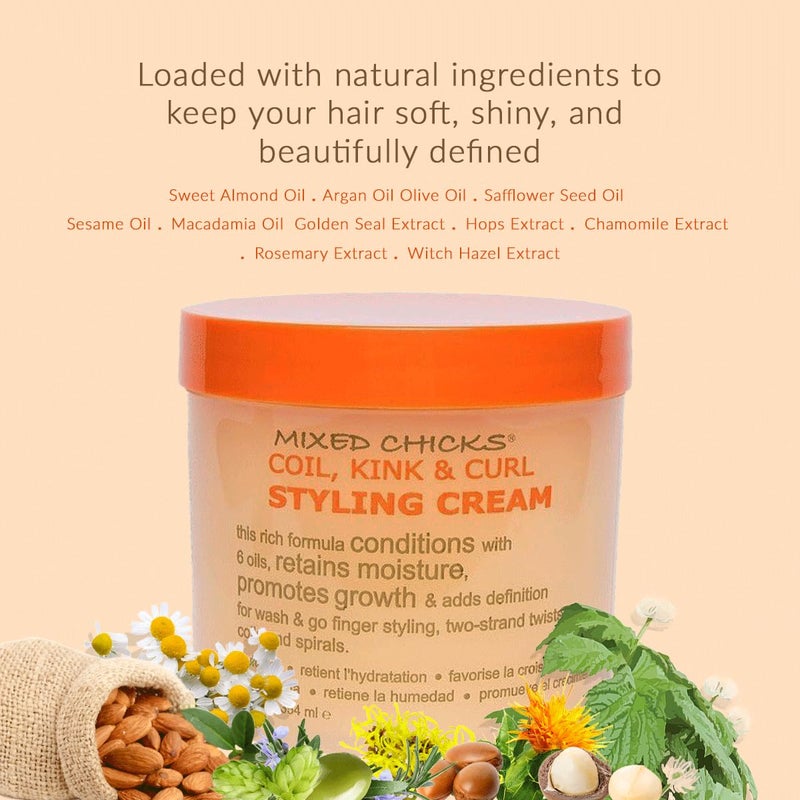 Mixed Chicks Coil, Kink & Curl Styling Cream, 12 Fl. Oz - Image 5