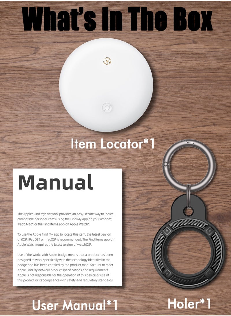 XQOOPS - XQOOPS Smart Tracker Item Finder for Apple Find My (iOS Only), Super MINI Size Key Finder Item Locator for Luggage,Wallet,Bicycle and More, IPX6 Waterproof Works Like Apple Airtag(White-1 Pack) - Image 1