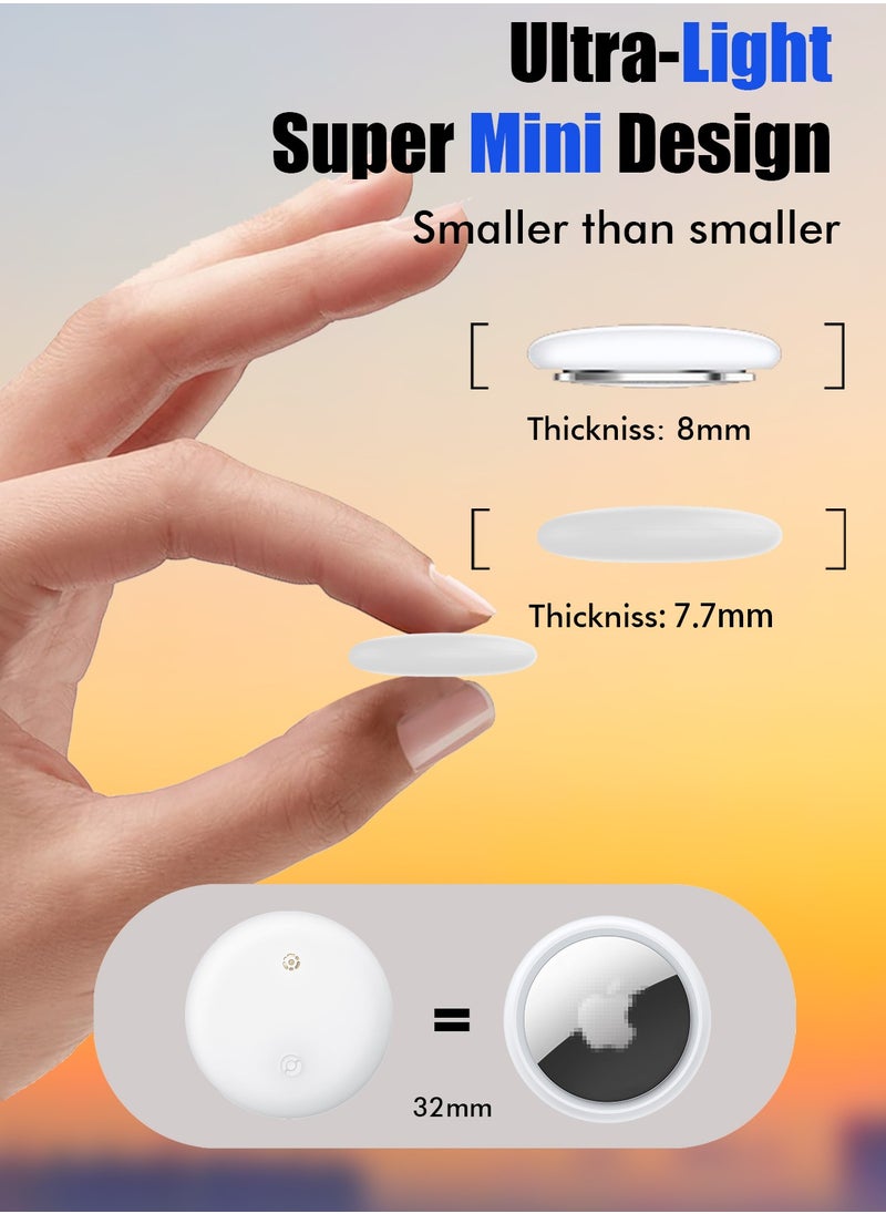 XQOOPS - XQOOPS Smart Tracker Item Finder for Apple Find My (iOS Only), Super MINI Size Key Finder Item Locator for Luggage,Wallet,Bicycle and More, IPX6 Waterproof Works Like Apple Airtag(White-1 Pack) - Image 1