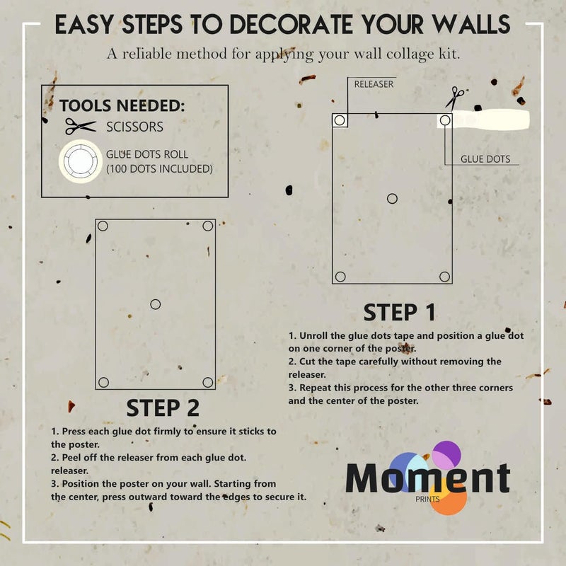 Moment Prints Gojo Satoru Manga Collage Poster Set - Set of 20, 210 mm x 297 mm, W/Self-Adhesive, Premium-Quality Posters, 300 GSM Paper, Anime Posters, Gojo Poster (Gojo Manga 1) - Glue Dots Included, Cardstock  - Image 5