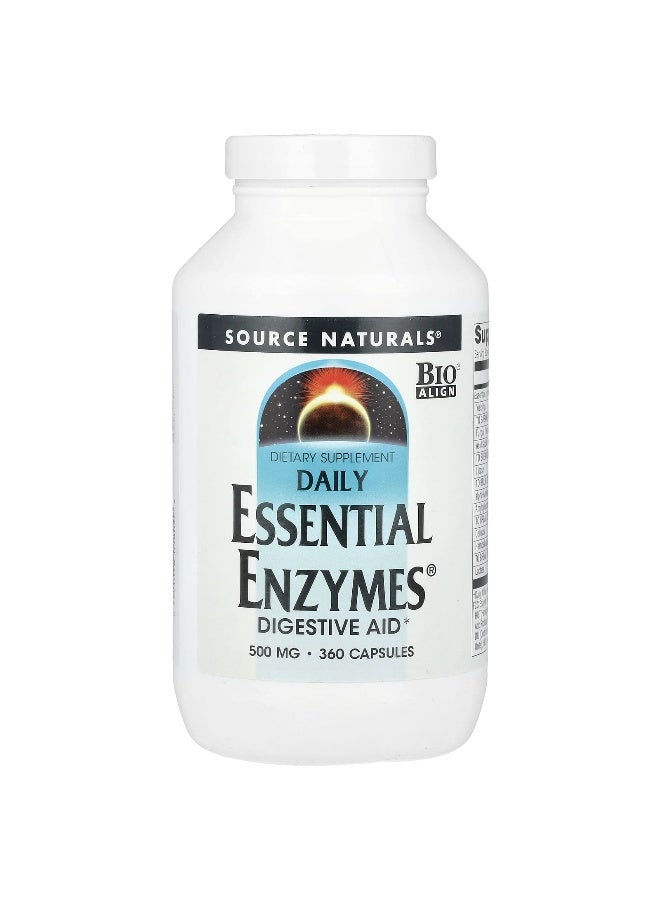 Source Naturals Source Naturals, Daily Essential Enzymes®, 500 mg, 360 Capsules  - Image 1