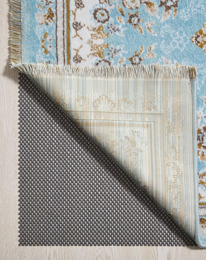 Veken 8x10 Ft Rug Pad Gripper for Hardwood Floors, Non Slip Dark Grey Rug Pads for Area Rugs, Thick Rug Grippers for Tile Floors, Under Carpet Anti Skid Mat, Keep Your Rugs Safe and in Place - Image 1