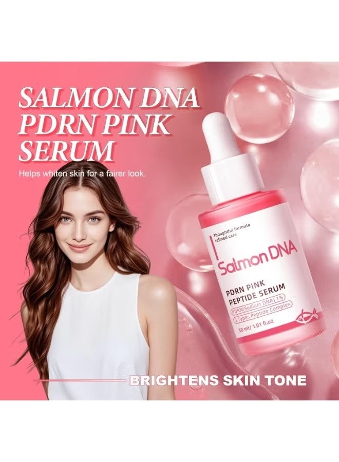 Salmon DNA Serum, PDRN Pink Peptide Serum with PDRN & Peptides Complex, Hydrating Face Serums for Soothing, Moisturizing, Calming, Revitalizing Skin, Korean Skincare, 30ml/1.01 fl.oz - Image 2