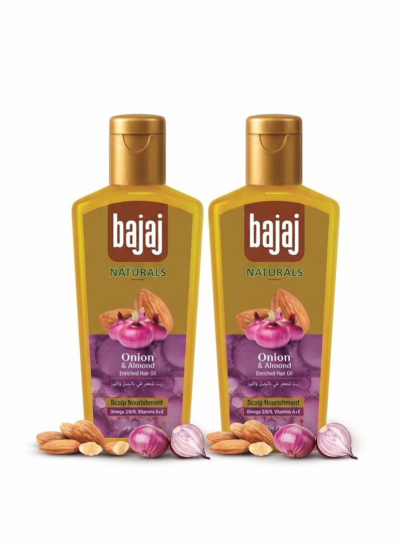 Naturals Olive & Almond Hair Oil for Hair Nourishment & Protection|Light, Non-Sticky Hair Oil with Goodness of Olive and Almond|300ml pack of 2