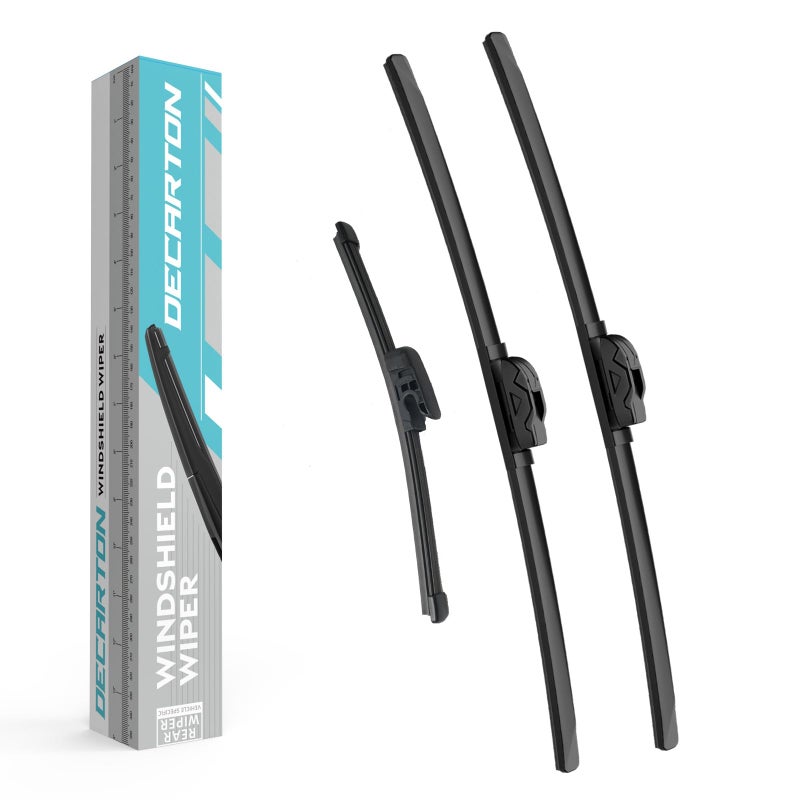 استبدال شفرات المساحات لهيونداي فيلوستر 2012-2017 مساحات الزجاج الأمامي 3 قطع من شفرات المساحات الأمامية والخلفية للسيارة 26189