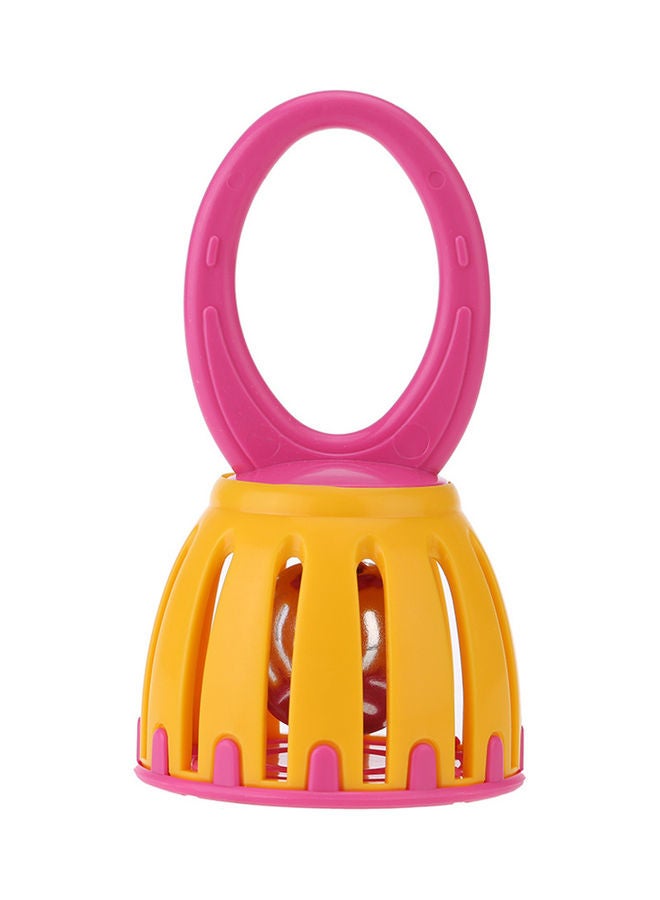 Mini Handled Cage Bell Rattle Percussion Musical Instrument Educational Toy - Image 1