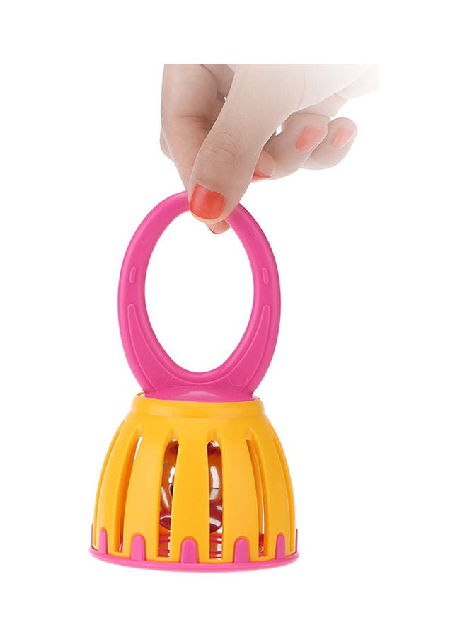 Mini Handled Cage Bell Rattle Percussion Musical Instrument Educational Toy - Image 3