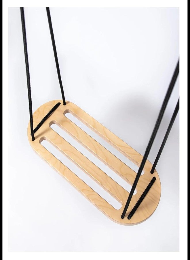 DEAL NUT Single Seater Swing Chair, Wooden Hanging Swing Jhula for Kids, Adjustable Rope Chair Seat Swing for Garden, Indoor, Outdoor. Swing Set for Children, Adult Kids. (Single Seater Swing) - Image 1