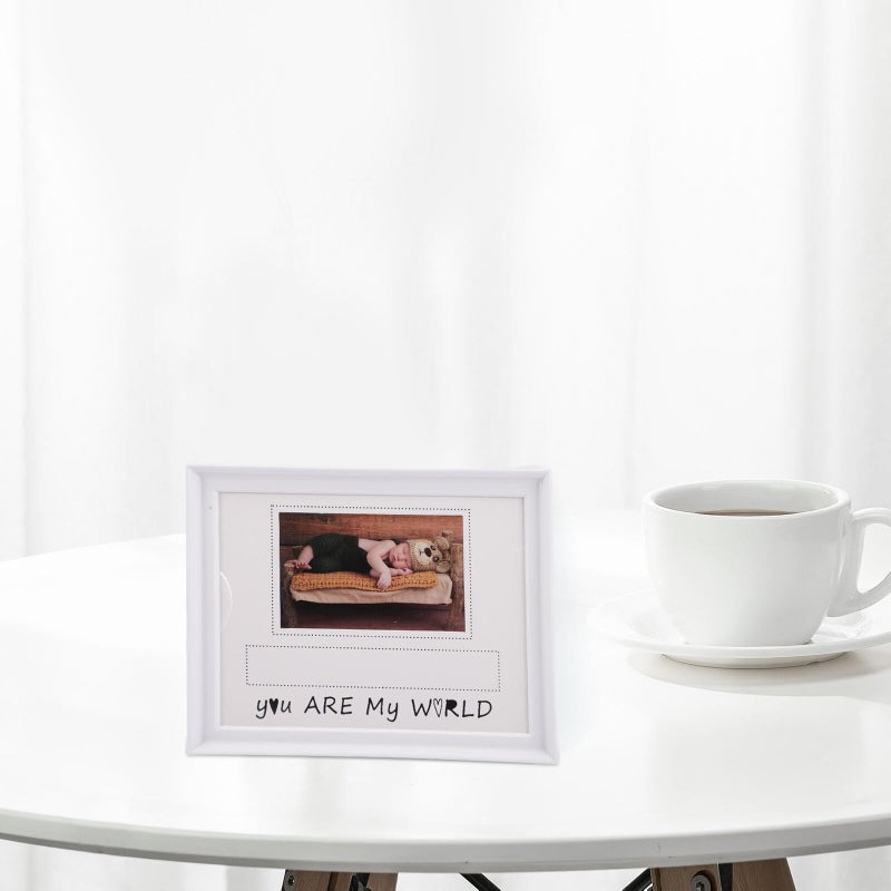 White Keepsake Photo Frame For Birth Display 23 5x28 5cm Shower Gift - Image 4