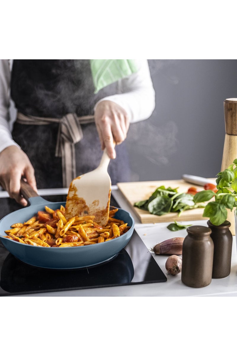 Frying pan, non-stick coating/wood dark grey-blue, 24 cm - Image 2