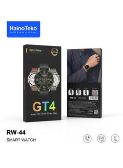 Haino Teko GT4 smart watch from screen, powerful battery that lasts for 5 days, fast charging, supports calls and wireless charging, with 3 different straps  - Image 1