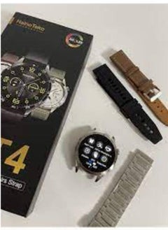 Haino Teko GT4 smart watch from screen, powerful battery that lasts for 5 days, fast charging, supports calls and wireless charging, with 3 different straps  - Image 3