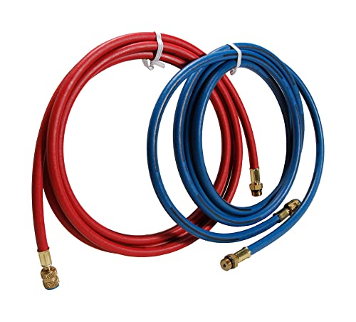 Robinair 34722 Replacement 9' Long Red and Blue R-134a Enviro-Guard Hose Set for 34788, 34288, and 34134Z RRR Machines - Image 2