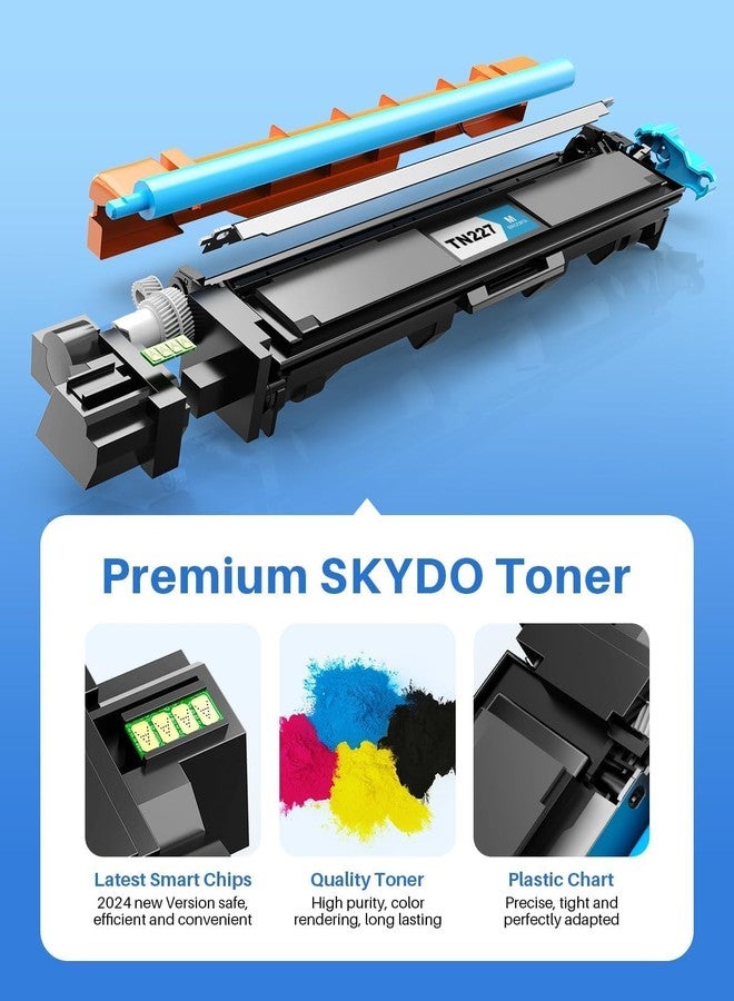 Skydo TN227 TN227BK/C/M/Y High Yield Toner Cartridge 4 Pack Compatible for Brother TN 227 TN223 TN-223BK/C/M/Y Work for MFC-L3770CDW HL-L3270CDW MFC-L3710CDW HL-L3210CW HL-L3230CDW HL-L3290CDW Printer - Image 3