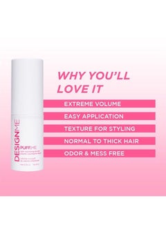 Design.ME PUFF.ME Volumizing Powder | Hair Powder Volumizer for Fine Hair | Root Lifting Hair Texture Powder for Straight, Curly, or Wavy Hair | Talc Free Hair Powder for Women, (0.32 Oz) by DESIGNME  - Image 5
