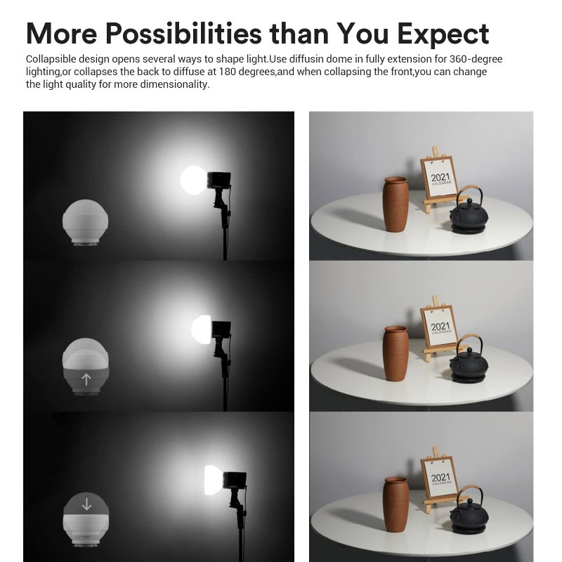 Godox ML-CD15 Diffusion Dome for Godox V1 V1Pro AD100PRO AD200PRO V860III V860II V850II TT685II TT685 TT600 TT560II TT520II TT660S AD200 ML30 ML30Bi ML60 ML60Bi AD300PRO AD400PRO - Image 5