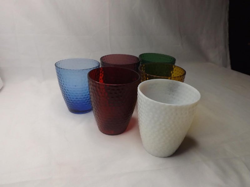 Kala Kriti KALAKRITI Hammered Water Glass Goblets for Drinkng Water Cocktail Glass Bar Glass for Home and Kitchen Dining Glass Color White Set of 6 330 MLColourRedGreenBlueWhitePurpleYellow  - Image 5