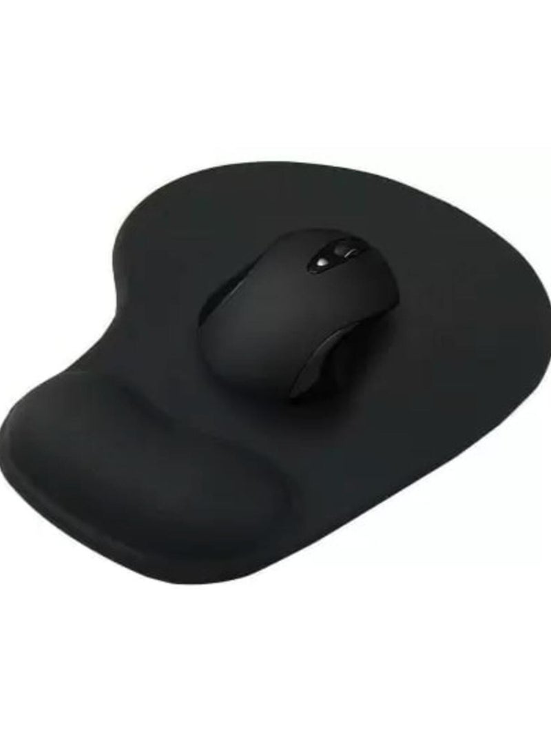 Comfortable mouse pad with wrist rest support 22.6X18.7X1.6 centimeter black - Image 1