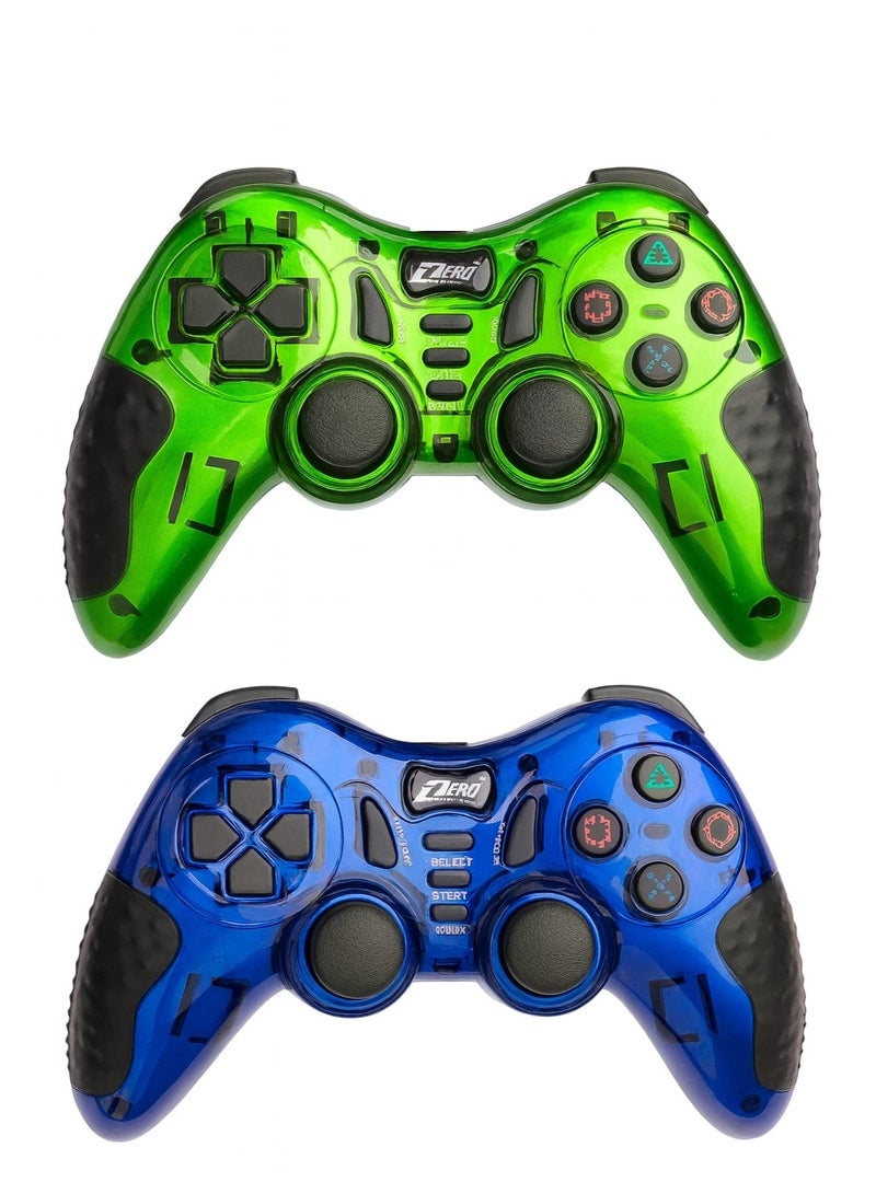 Zero ZERO ZR-6001 Dual Gamepad - Metal Design - Vibration Support - Analog Mode - Digital Compatible with Windows - USB Direct Play  - Image 1