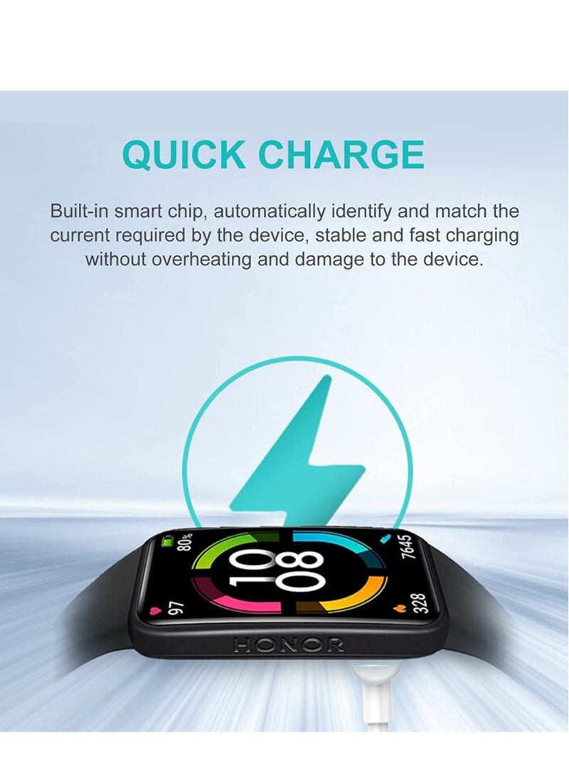 ELTRAZONE Charger Compatible with Huawei Watch Fit, USB Charging Cable Cord Base Dock Charger Adapter Stand For Huawei Band 6/7/8 smartwatch (Black) - Image 3