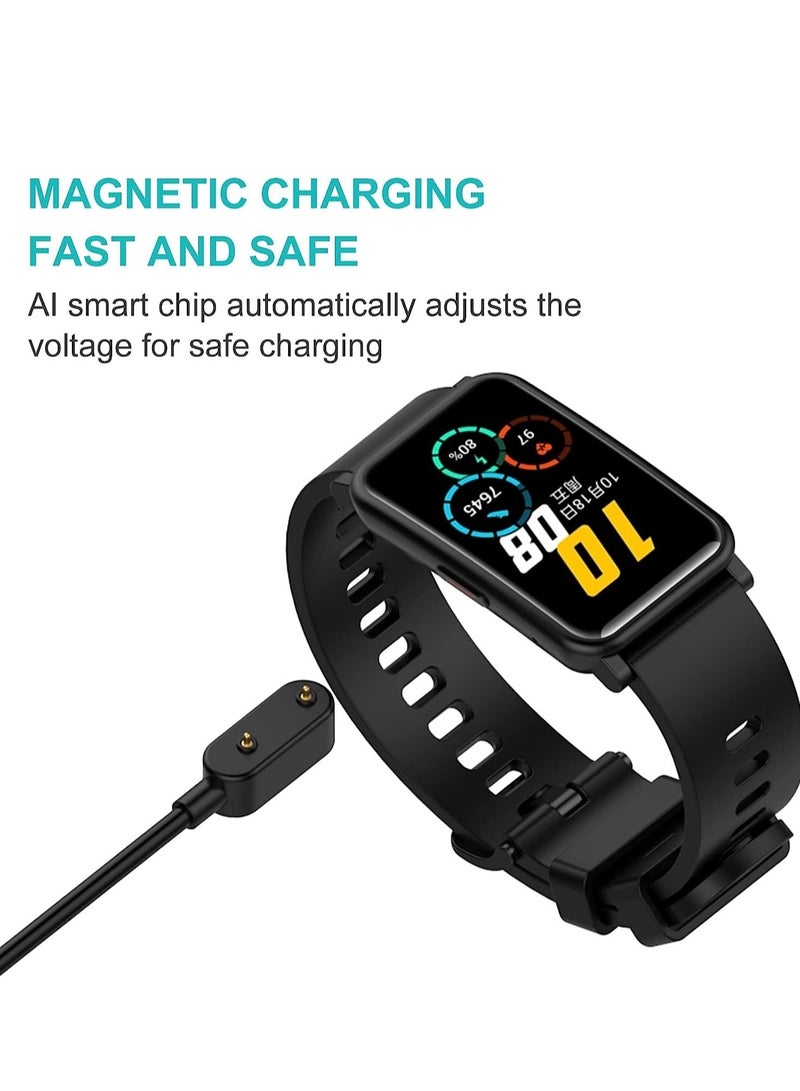 ELTRAZONE Charger Compatible with Huawei Watch Fit, USB Charging Cable Cord Base Dock Charger Adapter Stand For Huawei Band 6/7/8 smartwatch (Black) - Image 2