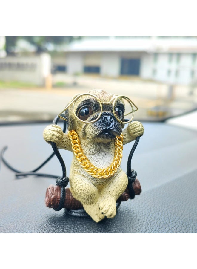 Swinging Dog Car Hanging Ornament, Car Mirror Hanging Accessories with Dog Design - Mirror Accessories - Cute, Car Rearview Mirror Accessories, Small Gifts for Women and Men - Image 4