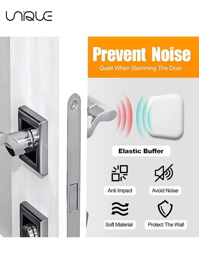 Unique 4PCS Door Stoppers Wall Protector, Silicone Door Knob Guard Wall Shield, Door Handle Bumper Self Adhesive Silencer Soft Rubber Crash Pad for Home Office - Image 4